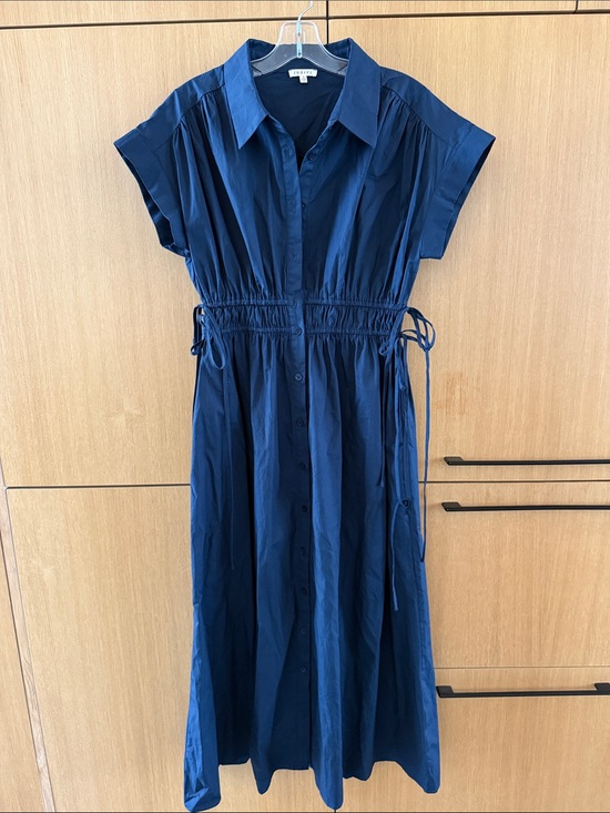 JODIFL Dresses & Skirts - Jodifl Collard Navy Blue Dress women’s size Small